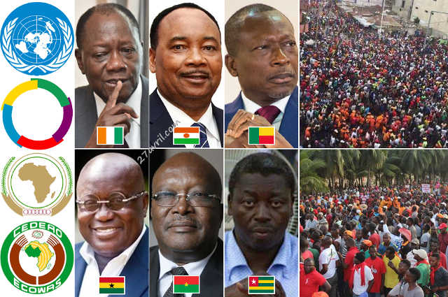ONU, OIF, UA, CEDEAO, et 5 chefs d’État plus « un » contre le peuple Togolais : L’ingérence diplomatique dans les affaires du Togo !