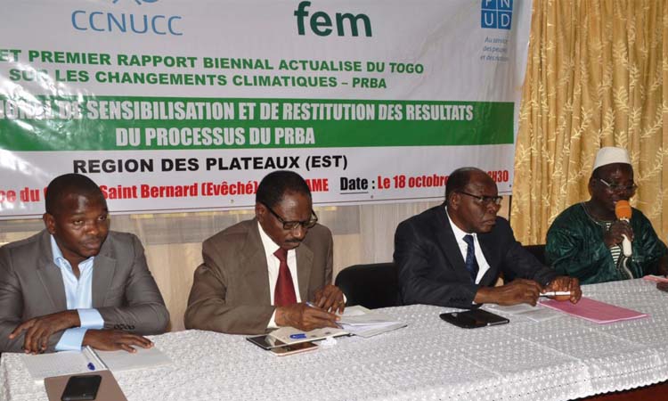 Changements Climatiques: Préparation du 1er rapport biennal actualisé du Togo