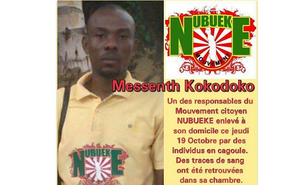 Un responsable de « NUBUEKE » enlevé par des hommes cagoulés                                                                             20 octobre 2017