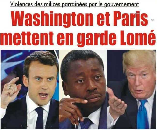Togo, Violences des milices du régime Faure/RPT/UNIR : Washington et Paris mettent en garde Lomé