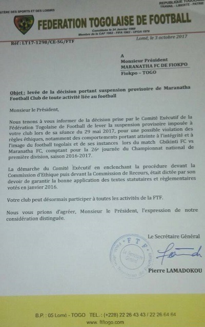 Agence Elom &amp; Kékéli – Togo : De grands évènements se préparent pour la saison 2017-2018