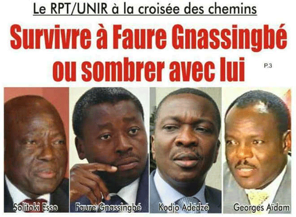 Togo, RPT/UNIR : Survivre à Faure Gnassingbé ou sombrer avec lui