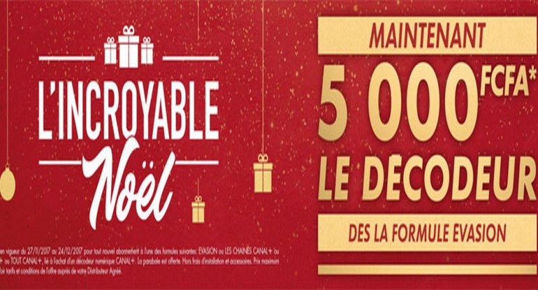 Pour la Noël, Canal+ laisse son décodeur à 5000 francs