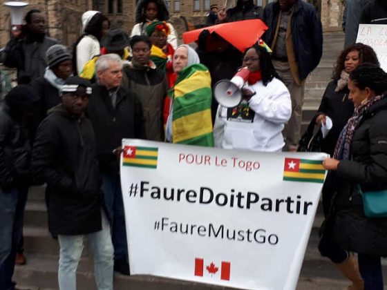 Manif de la diaspora togolaise à Ottawa, Canada