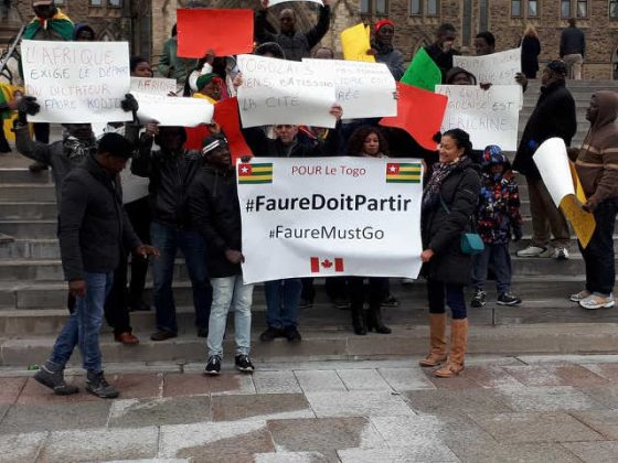 Manif de la diaspora togolaise à Ottawa, Canada