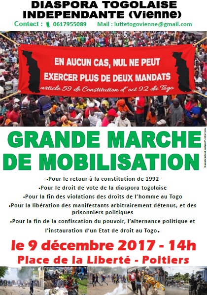 Grande marche de mobilisation de la diaspora togolaise de France