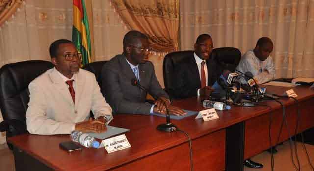 Togo : Conférence de presse conjointe des ministres BOUKPESSI, YARK, AGBETOMEY ET BAWARA                                                                             7 décembre 2017