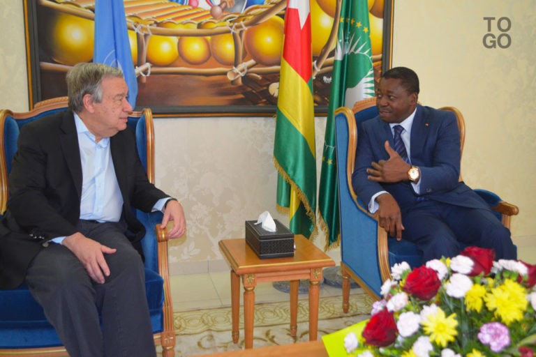 António Guterres en escale à Lomé
