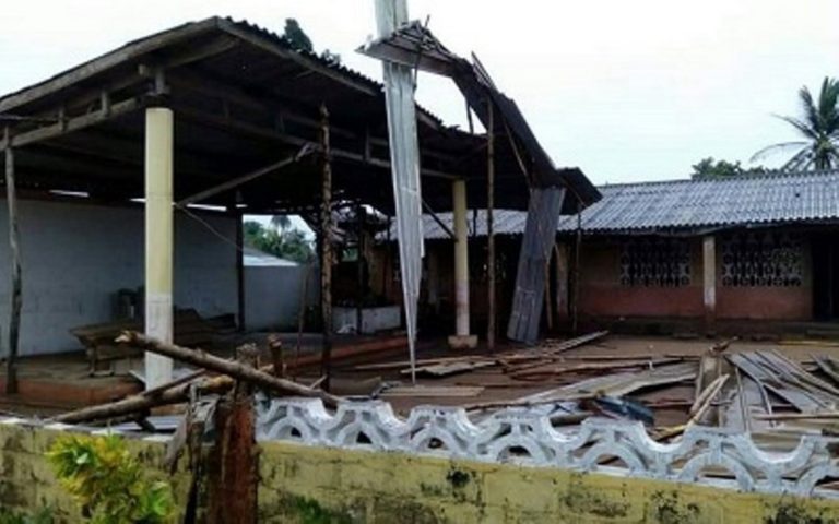 Un bâtiment de la paroisse Saint Christophe de Glidji n’a pas résisté à la pluie d’hier