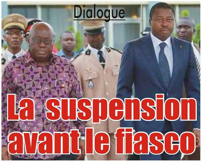 Dialogue inter-Togolais : La suspension avant le fiasco