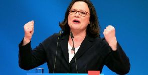 Allemagne: Andrea Nahles, première femme élue à la tête du SPD