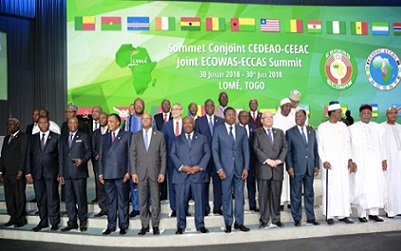 Sommet CEDEAO-CEEAC de Lomé : Le Togo plaide pour le droit de poursuite, l’extradition des criminels et la levée des obstacles judiciaires