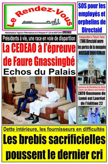 Togo : La CEDEAO à l’épreuve de Faure Gnassingbé. Echos du Palais.