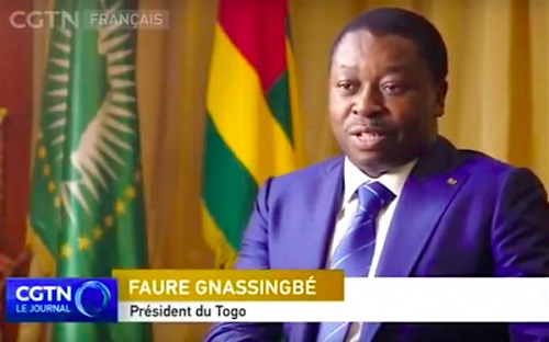 Interview du Chef de l’Etat SEM. Faure Essozimna Gnassingbé à la chaîne CGTN