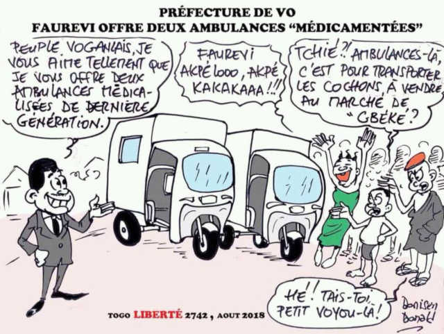Togo, Don d’«ambulances» à la préfecture de Vo : Victoire Tomegah Dogbé se Moque des Togolais et de la République !