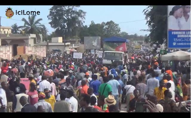 Les moments forts de la marche du Front Citoyen Togo Debout