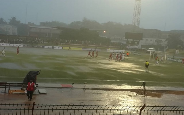 Togo-Gambie : La pluie rend impraticable le stade Municipal de Lomé