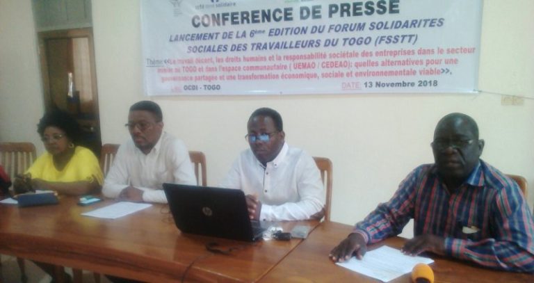 Les projecteurs seront braqués sur les droits liés au secteur minier togolais