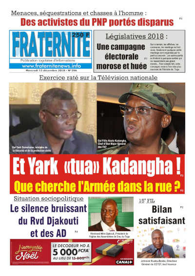 Togo, Exercice Raté sur la Télévision nationale : Et Yark «Tua» Kadangha !