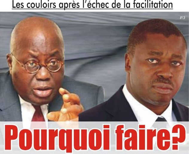 Togo : Les couloirs après l’échec de la facilitation, Pourquoi faire?