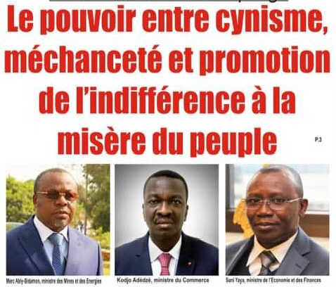 Togo :  Après le Carburant, l’Électricité flambe en attendant l’Eau et le Péage. Le pouvoir entre Cynisme, Méchanceté et Promotion de l’Indifférence à la Misère du Peuple.