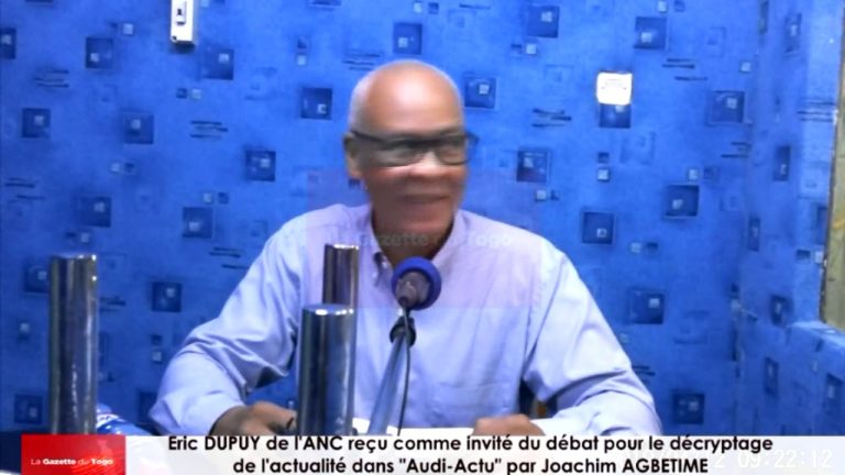 Eric DUPUY de l’ANC reçu comme invité du débat dans « Audi-Actu » par Joachim AGBETIME