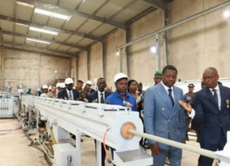 Le Chef de l’Etat inaugure une usine de production de matériels plastiques d'une valeur de 15 milliards FCFA à Tsévié