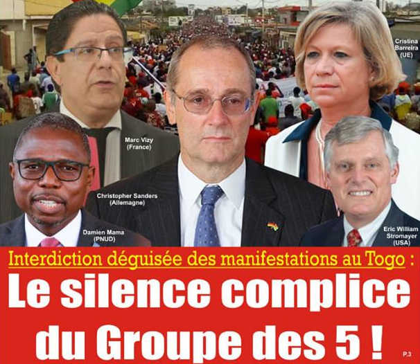 Interdiction déguisée des manifestations au Togo : Le Silence Complice du « Groupe des 5 »