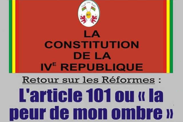 Togo / Retour sur les « Réformes » : L’article 101 ou « la Peur de mon ombre »
