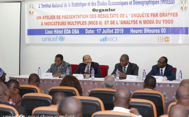 Le bureau UNICEF au Togo soutient l’action du gouvernement dans la collecte et la dissemination des données sur la situation des femmes et enfants au Togo