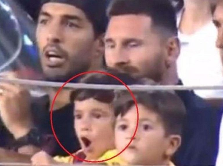 [Vidéo] Le fils de Messi célèbre un raté du Barça : Luis Suarez réagit !