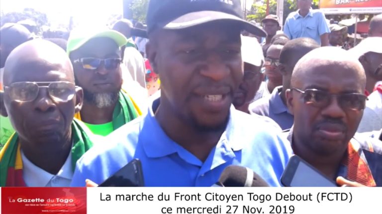La marche du Front Citoyen Togo Debout FCTD ce mercredi 27 Novembre  2019