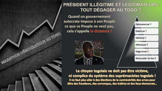 Les Légitimateurs du système RPT/UNIR au Togo : L’impossible alternance souhaitée par le Peuple sans report des élections !!!                                                                            20 novembre 2019
