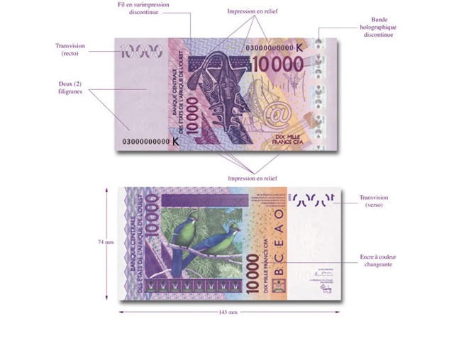 Alerte aux faux billets de Franc CFA