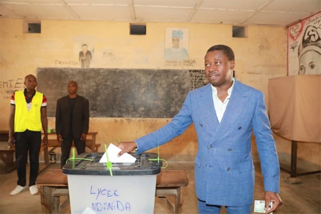 Présidentielle 2020 : « Je suis confiant de ma victoire », affirme le candidat Faure Gnassingbé après avoir accompli son devoir civique