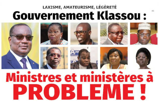Gouvernement Klassou: Ministres et ministères à problème