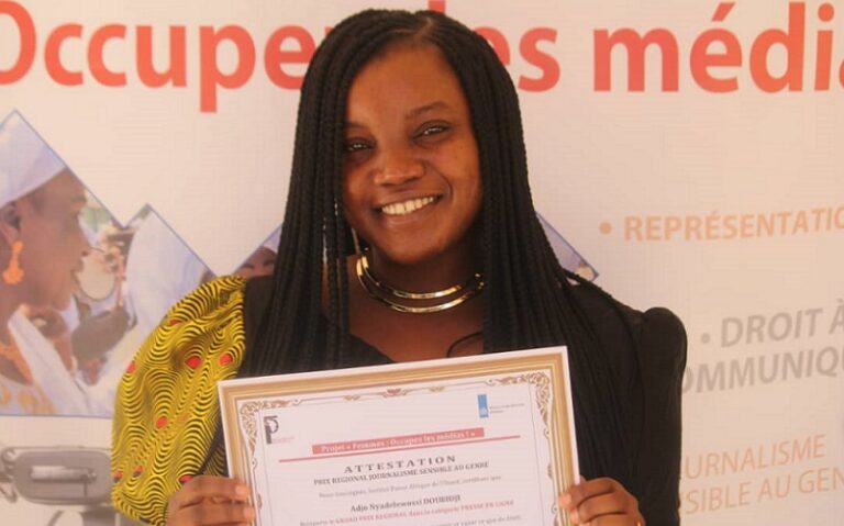 Togo – Hélène Doubidji, lauréate, presse en ligne  du « Grand Prix Régional Journalisme Sensible au Genre »