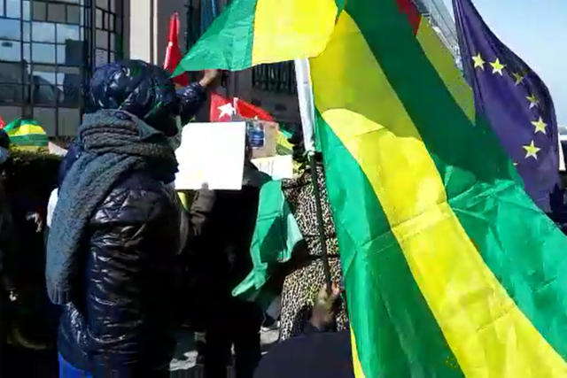 Manif des Togolais à Bruxelles contre la dictature de Faure Gnassingbé