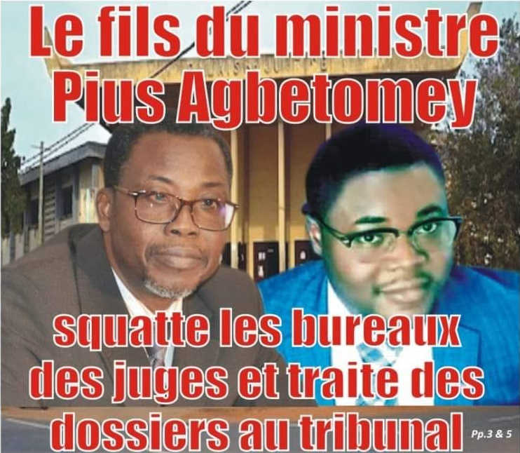 Togo, Justice / Démarchage : Jerry Agbetomey, fils du ministre Pius Agbetomey, squatte les bureaux des juges et traite des dossiers au tribunal