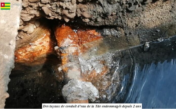 Togo- Tde: Des tuyaux de conduite d’eau endommagés depuis deux ans à Hanoukopé