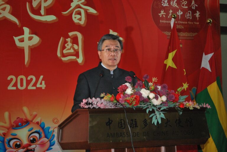 Chao Weidong : “je suis convaincu que la coopération sino-togolaise possède de belles perspectives et de fortes potentialités”
